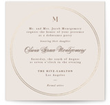 Twin Circle Foil-Pressed Debutante Party Invitations