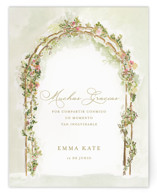 Floral Arch Flat Foil-Pressed Quinceanera Thank You Cards