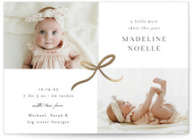 Precious Two Foil-Pressed Holiday Birth Announcements