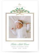 Favorite Gift Foil-Pressed Holiday Birth Announcements
