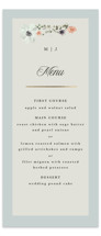 Blue Garden Foil-Pressed Long Menus