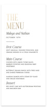 Magazine Foil-Pressed Long Menus