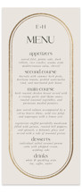 oval Foil-Pressed Long Menus