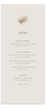Simple Seashell Foil-Pressed Long Menus
