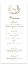 Boho flower crest Foil-Pressed Long Menus