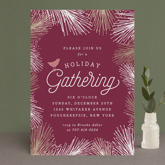 Holiday Gathering Foilpressed Party Invitation... Minted