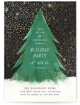 Snowfall Foil-pressed Party Invitation
