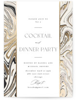 marbled elegance Foil-pressed Party Invitation