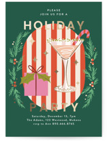 Holiday Cocktail Foil-pressed Party Invitation