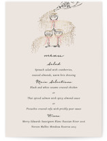 Sparkling Champagne Tower Foil-Pressed Party Menus