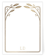 Art Deco Leaves Foil-Pressed Stationery