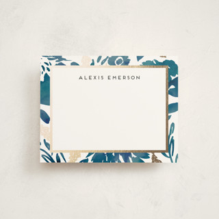 Watercolor Delight Border Foil-Pressed Stationery