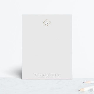 minimal geometric Foil-Pressed Stationery