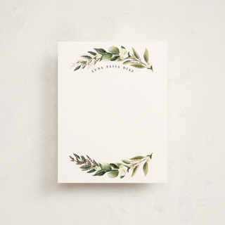 Curved Name Foil-Pressed Stationery