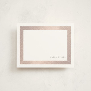 Mod Herringbone Foil-Pressed Stationery