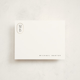 Foiled initial Foil-Pressed Stationery