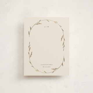 Oval Botanical Foil-Pressed Stationery