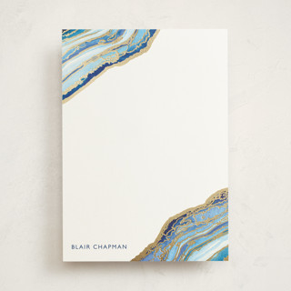 Gilt Agate Foil-Pressed 5x7 Personalized Stationery