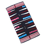 Red, White & Blue Striped Outdoor/Travel Backgammon Set (Plastic Pieces) Games