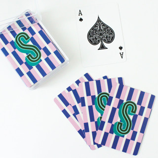 Maxi Blueberry Monogrammed Playing Cards Games
