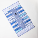 Light Blue Outdoor/Travel Backgammon Set (Plastic Pieces) Games