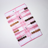 Pink Tartan Outdoor/Travel Backgammon Set (Wood Pieces) Games