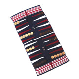 Red, White & Blue Striped Outdoor/Travel Backgammon Set (Wood Pieces) Games