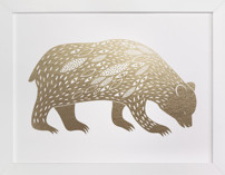 Spirit Bear Foil-Pressed Art Prints