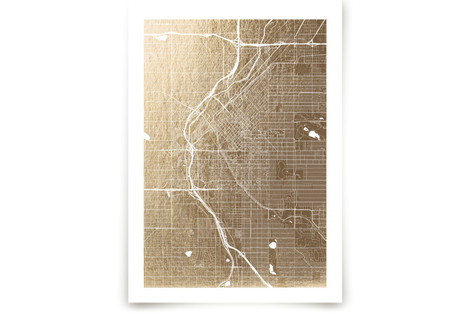 Denver Map Foil-Pressed Art Prints
