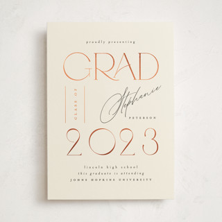 Cordially Foil-Pressed Graduation Party Invitations