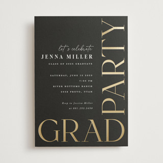 Monte Carlo Foil-Pressed Graduation Party Invitations