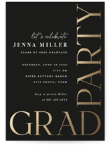 Monte Carlo Foil-Pressed Graduation Party Invitations