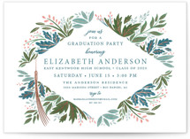 Flourish Foil-Pressed Graduation Party Invitations