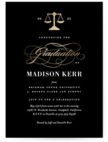 Law Degree Foil-Pressed Graduation Party Invitations