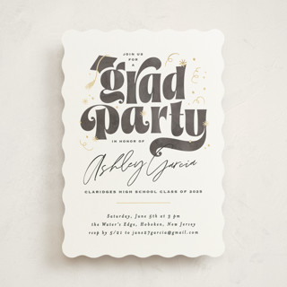 Grad party type Foil-Pressed Graduation Party Invitations