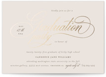 Foil-Pressed Graduation Party Invitations