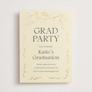 Cheers to the Grad Foil-Pressed Graduation Party Invitations