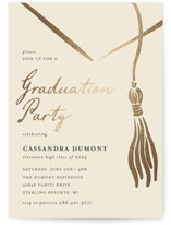 Inked Foil-Pressed Graduation Party Invitations