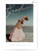 Timeless Script Foil-Pressed Graduation Announcements
