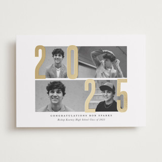 Four Photo Foil-Pressed Graduation Announcements