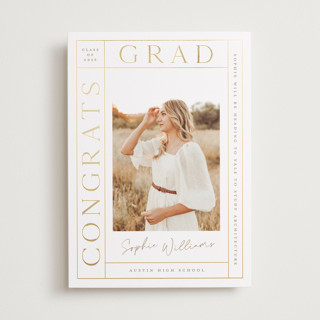 Grad Grid Foil-Pressed Graduation Announcements