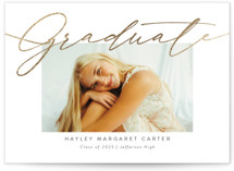 Graduate Flow Foil-Pressed Graduation Announcements