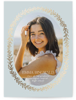 Abstract Laurel Graduate Foil-Pressed Graduation Announcements