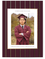 Graduate Stripe Foil-Pressed Graduation Announcements