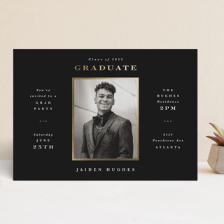 Tres Chic Foil-Pressed Graduation Announcements