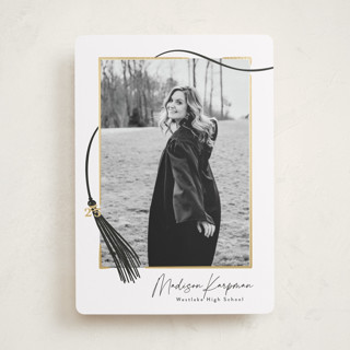 tassel wrapped Foil-Pressed Graduation Announcements