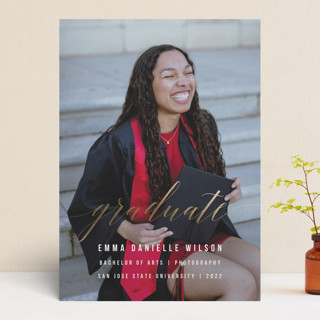 Simple Style Foil-Pressed Graduation Announcements