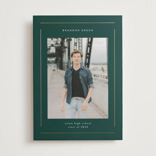 elegant minimalism Foil-Pressed Graduation Announcements