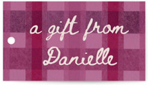 cozy checked plaid Gift Tags