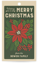 Poinsettia Seeds Gift Tags